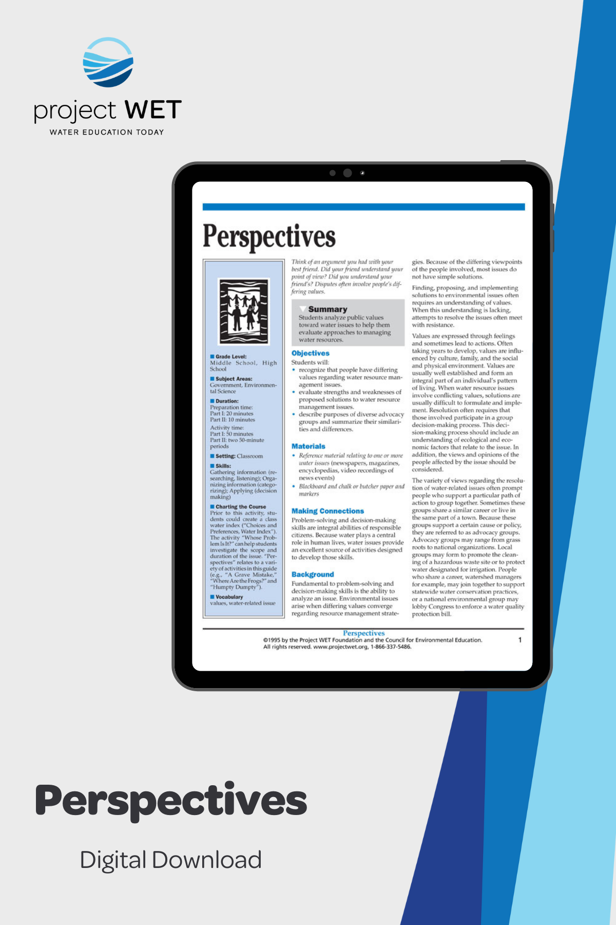 "Perspectives" Activity, PDF DOWNLOAD