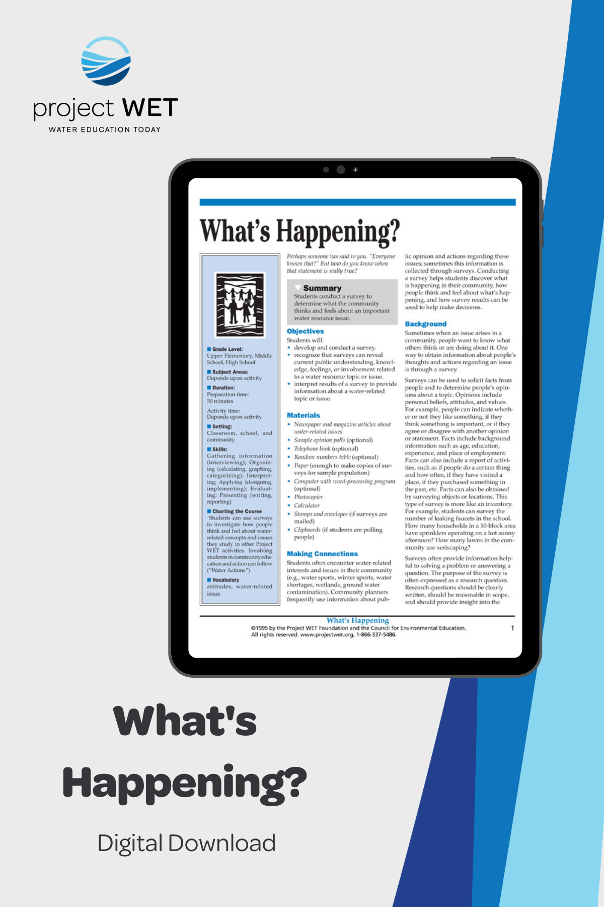 "What's Happening?" Activity, PDF DOWNLOAD
