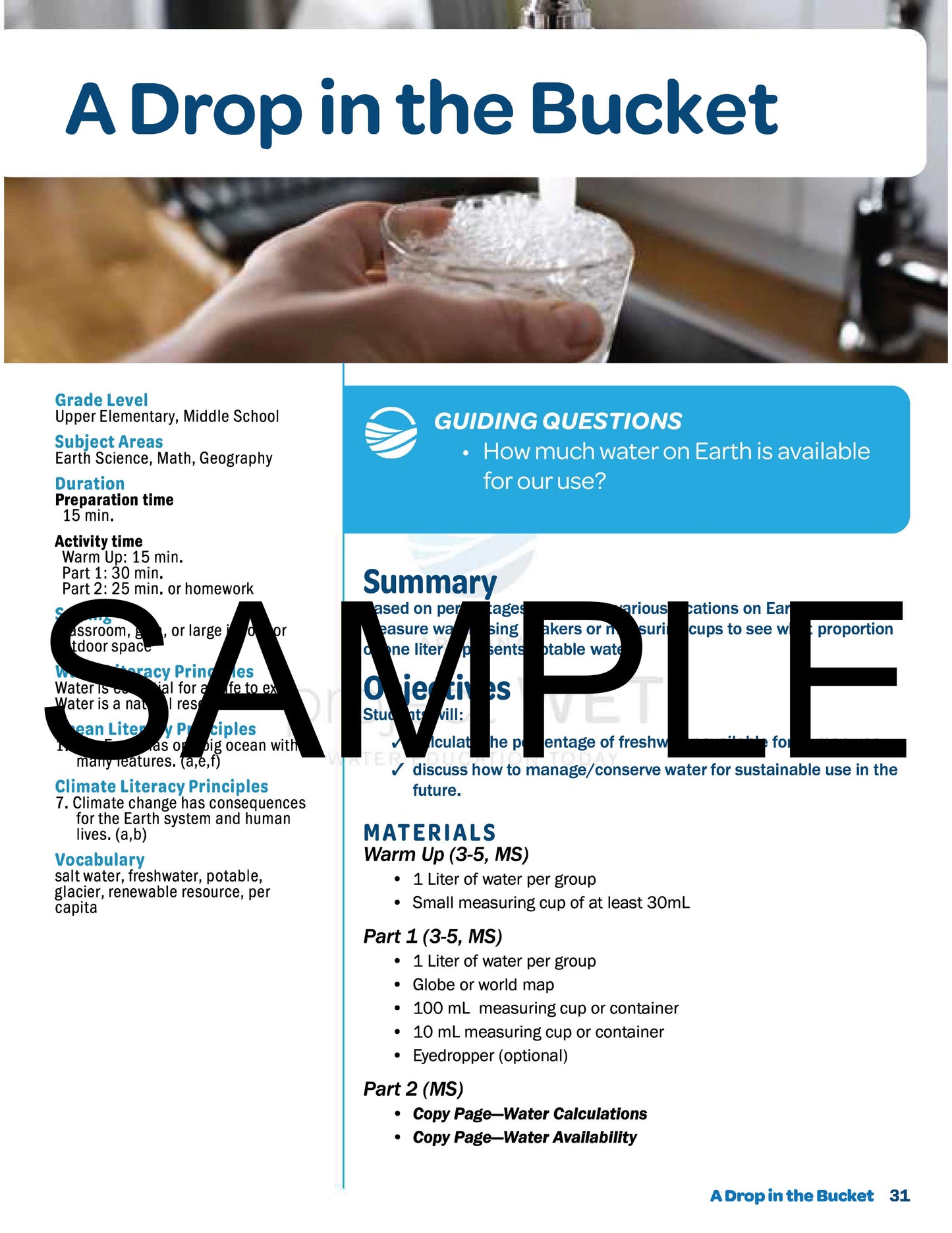 Arizona - A Drop in the Bucket