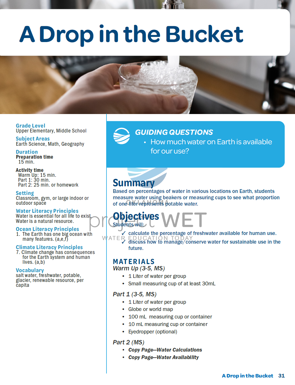 Oklahoma - Drop in the Bucket