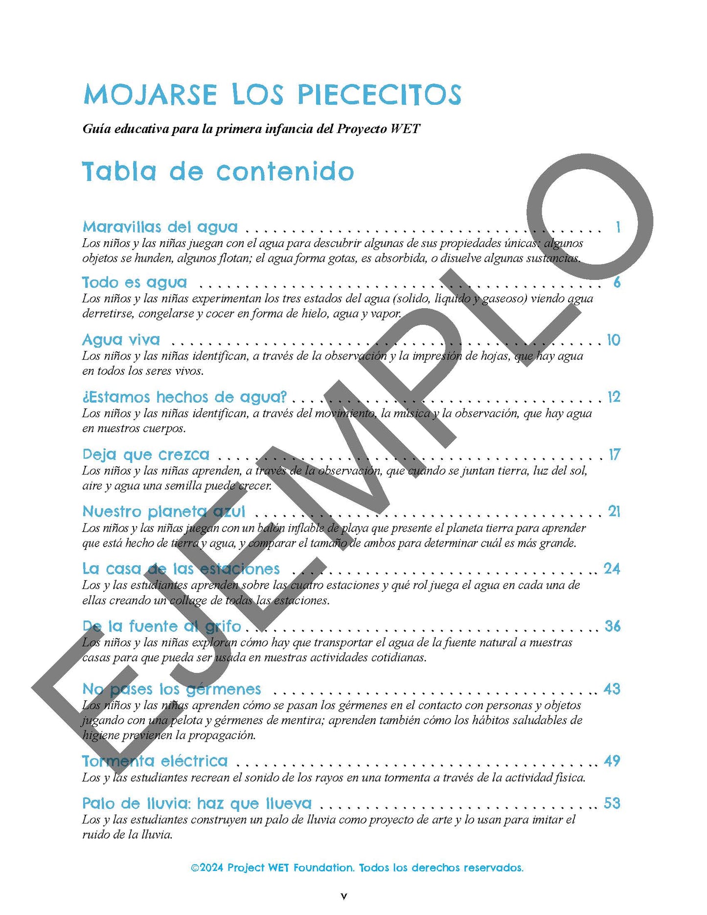 Getting Little Feet WET - Spanish (pdf only)