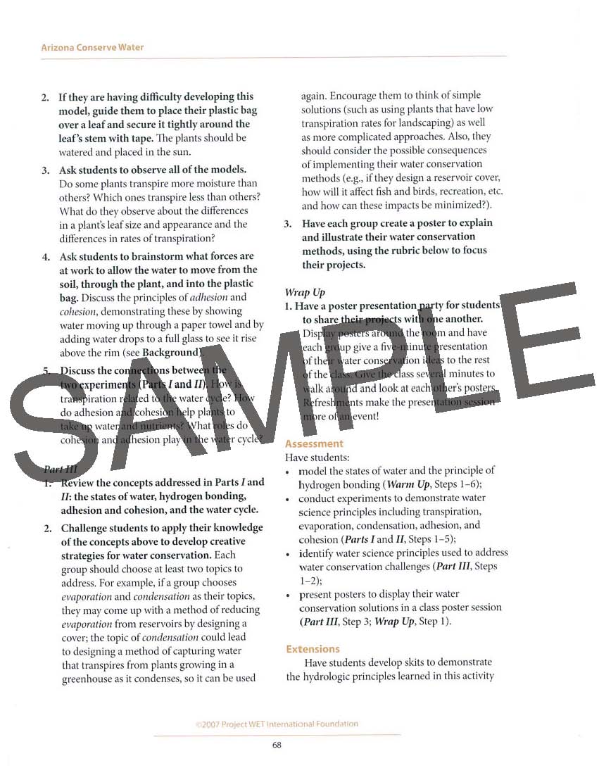 Arizona Conserve Water: Educator Guide