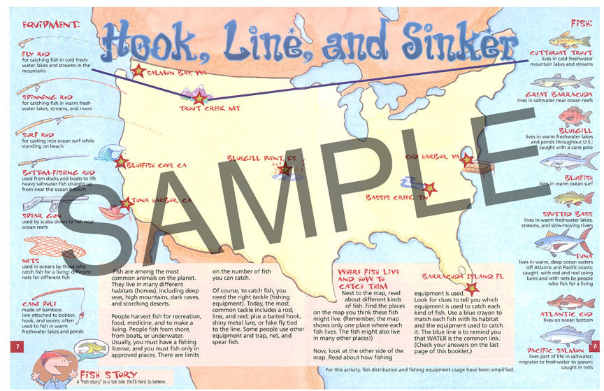Fish and Fishing KIDs Activity Booklet, PDF EBOOK