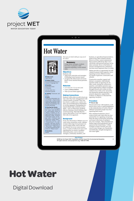"Hot Water" Activity, PDF DOWNLOAD