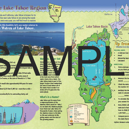 Discover the Waters of Lake Tahoe, KIDs Activity Booklet, PDF EBOOK