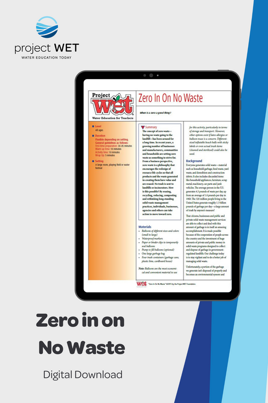 "Zero In On No Waste" Activity, PDF DOWNLOAD