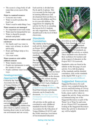 Getting Little Feet Wet Early Childhood Educator Guide
