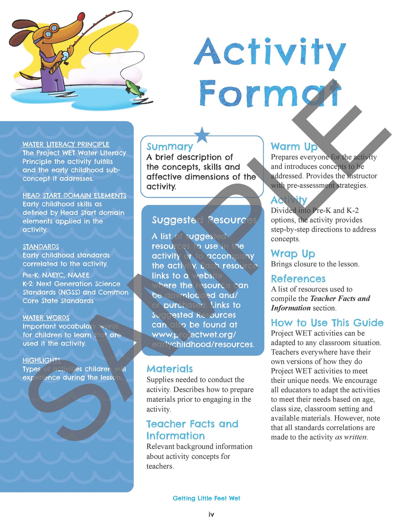 Getting Little Feet Wet Early Childhood Educator Guide