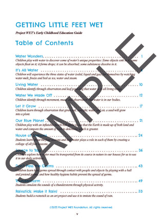 Getting Little Feet Wet Early Childhood Educator Guide