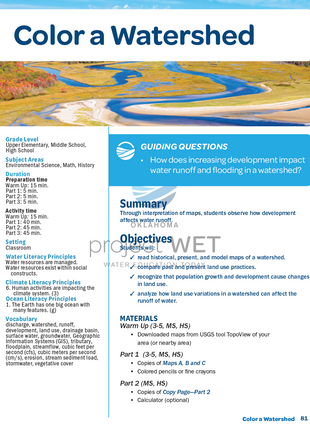 Oklahoma - Color a Watershed