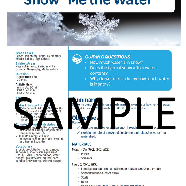 Water in Earth Systems