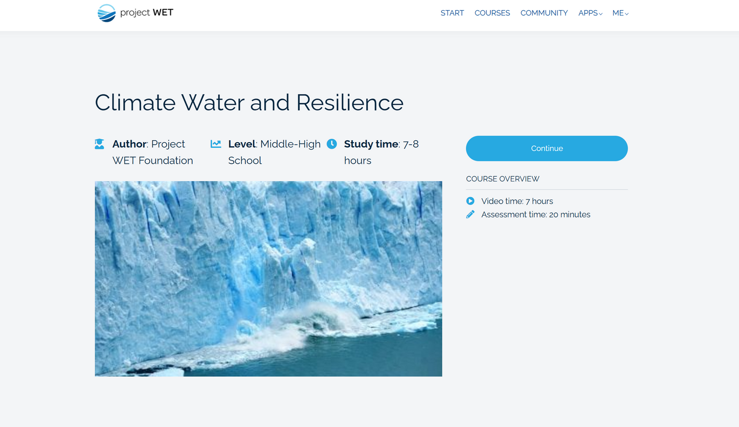 Climate, Water and Resilience online training