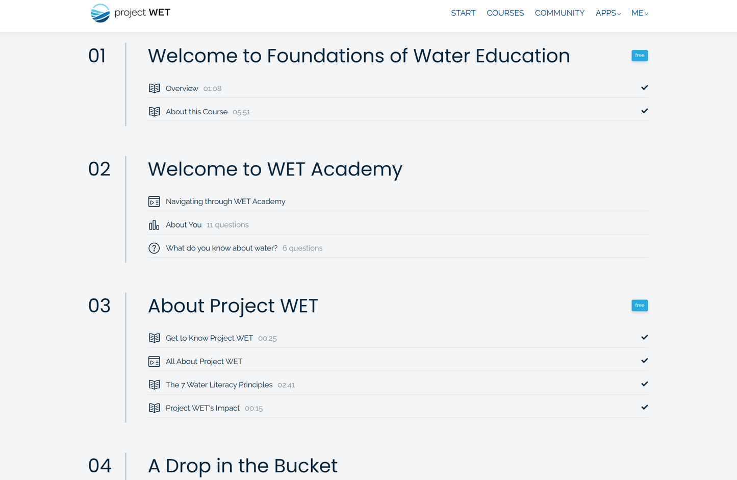 Foundations of Water Education online training