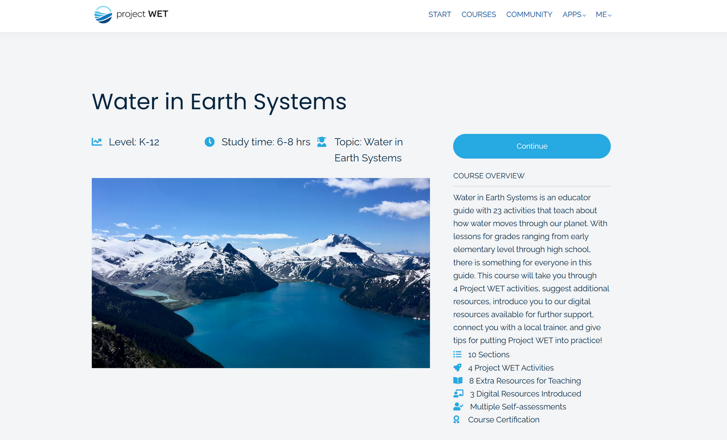 Water in Earth Systems online training