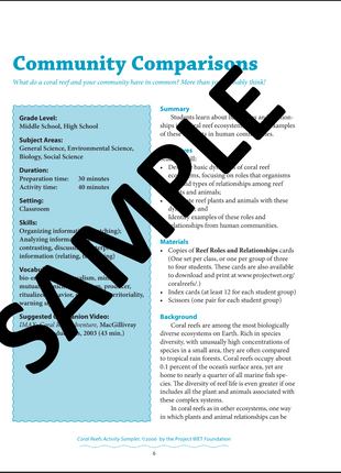 Coral Reefs Activity Sampler