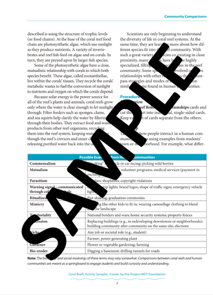 Coral Reefs Activity Sampler