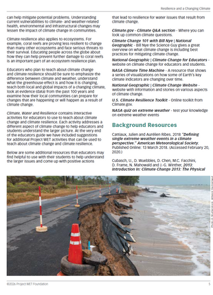 Climate, Water and Resilience
