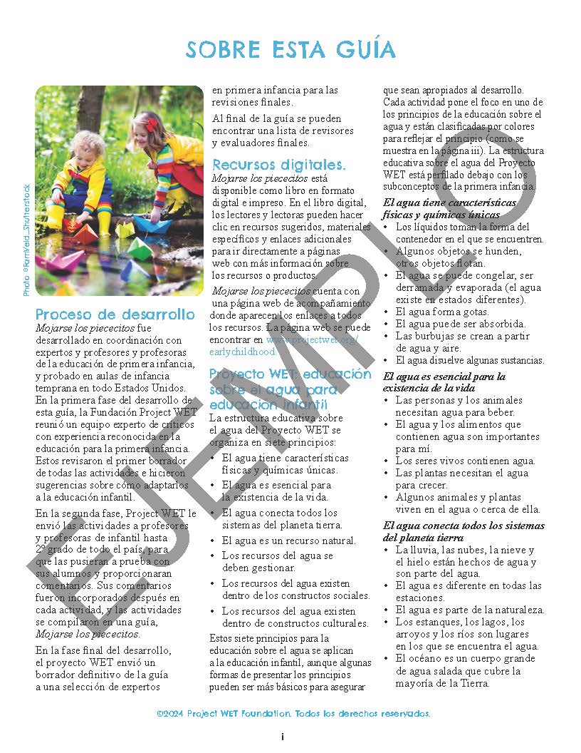 Getting Little Feet WET - Spanish (pdf only)