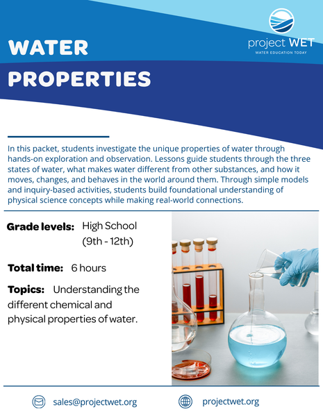 Water Properties Unit - High School