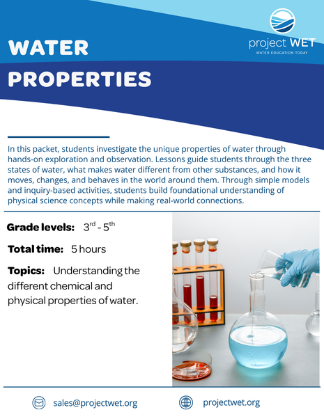 Water Properties Unit - Grades 3-5