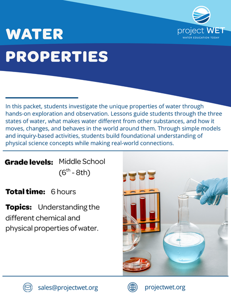 Water Properties Unit - Middle School