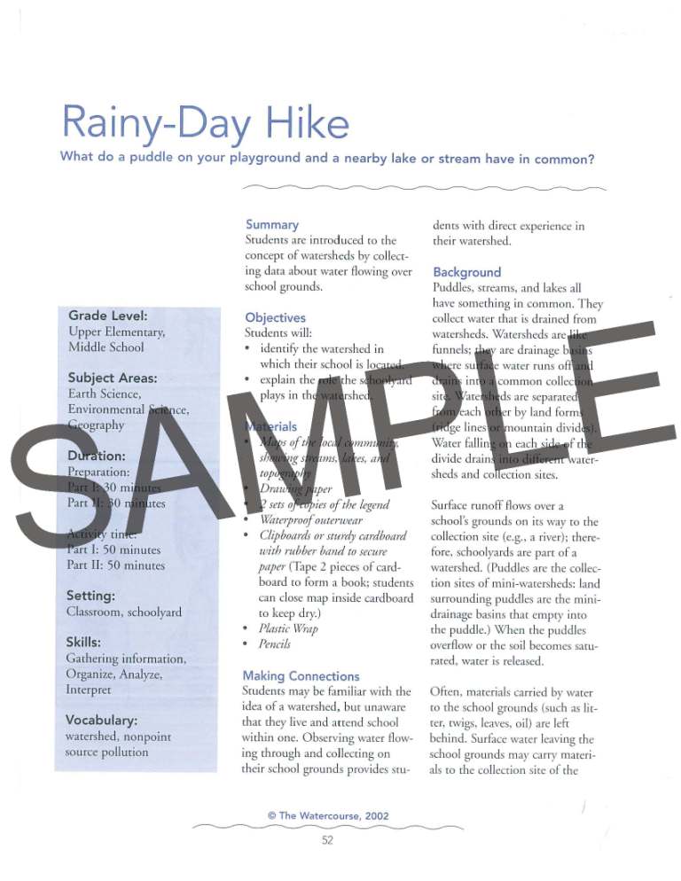 Discover a Watershed: Watershed Manager PDF