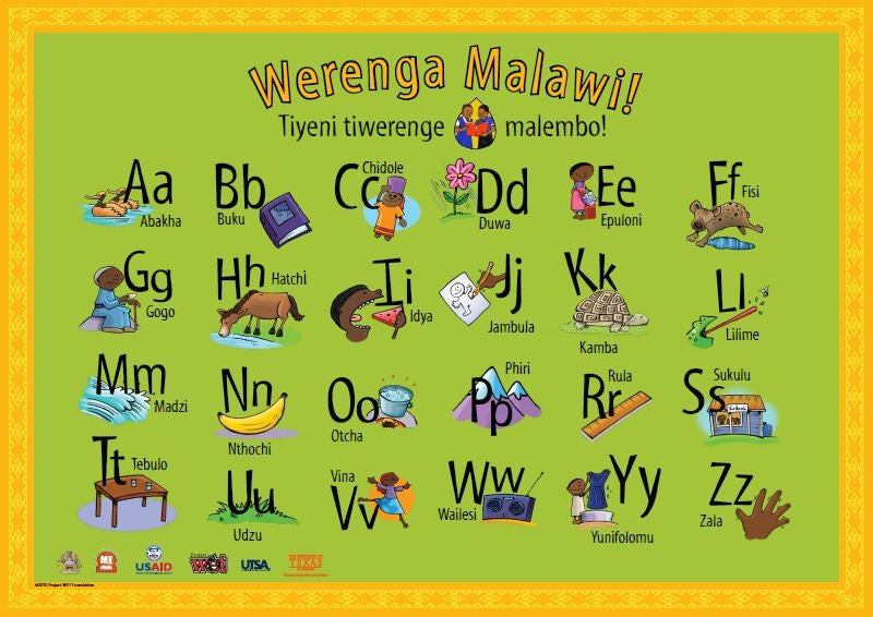 Chichewa Alphabet Poster