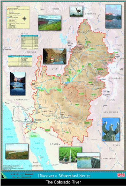 Colorado River Watershed Map, PDF DOWNLOAD