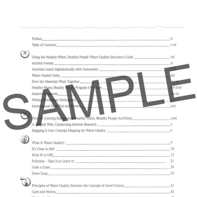 Healthy Water, Healthy People: Water Quality Educator Guide