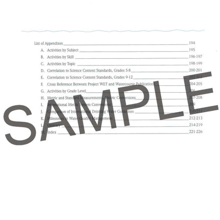 Healthy Water, Healthy People: Water Quality Educator Guide